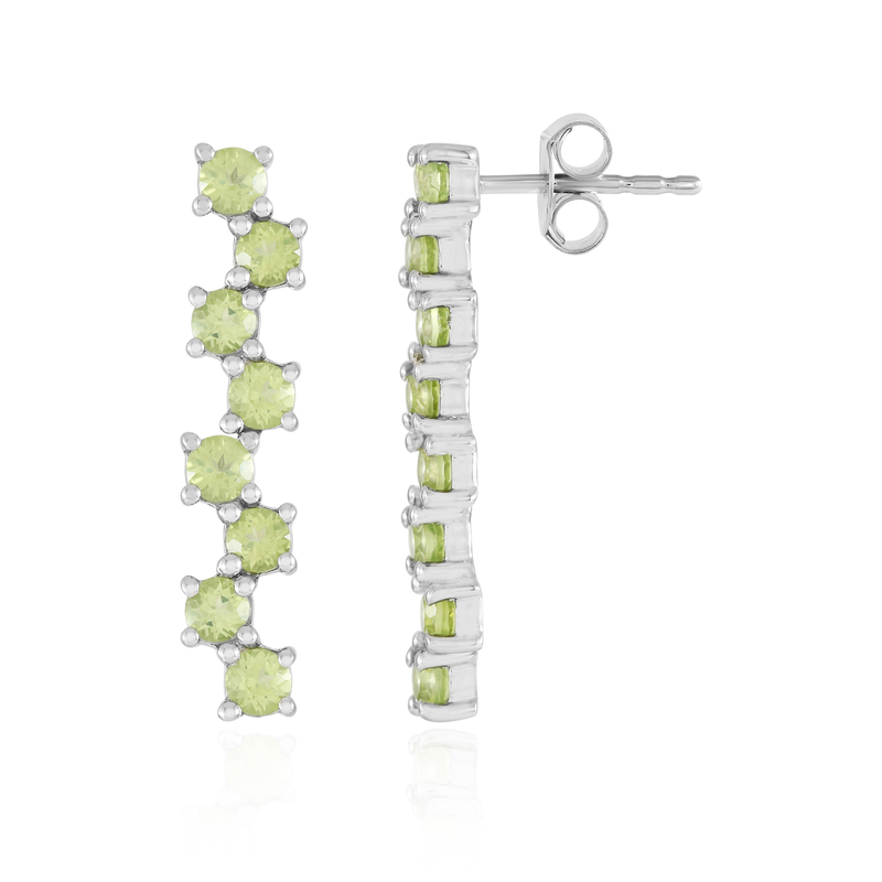 Peridot-Silberohrringe