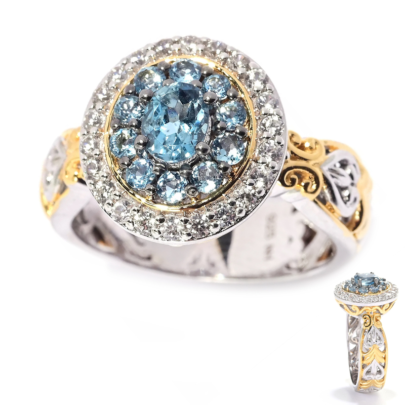 Tansania-Aquamarin-Silberring (Gems en Vogue)