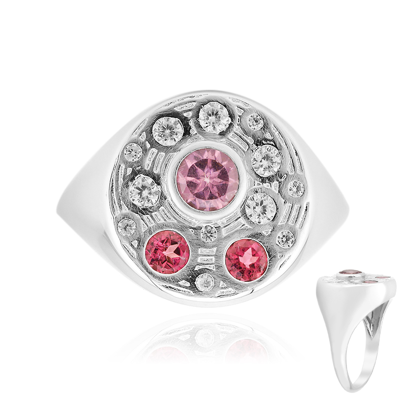 Edelstein-Silberring (MONOSONO COLLECTION)