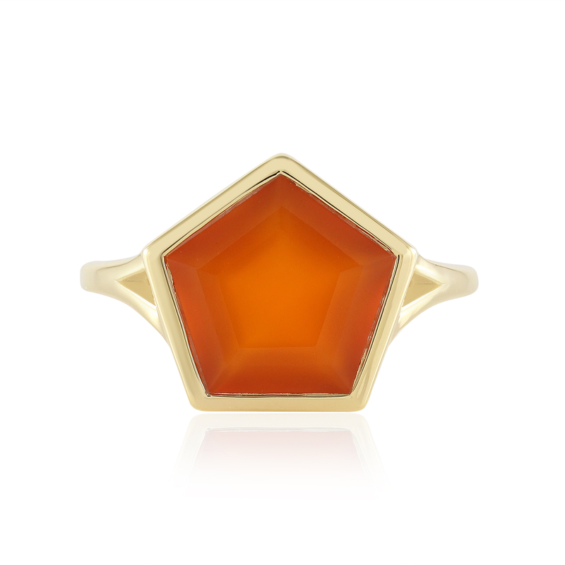 Roter Onyx-Silberring