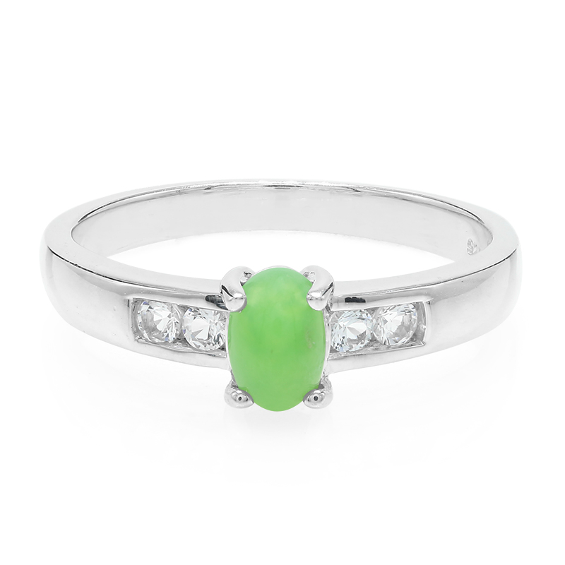 Kaiserlicher Chrysopras-Silberring