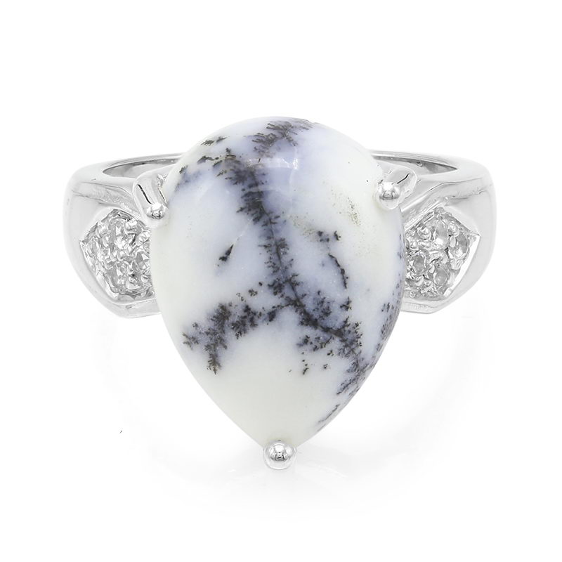 Dendriten-Achat-Silberring