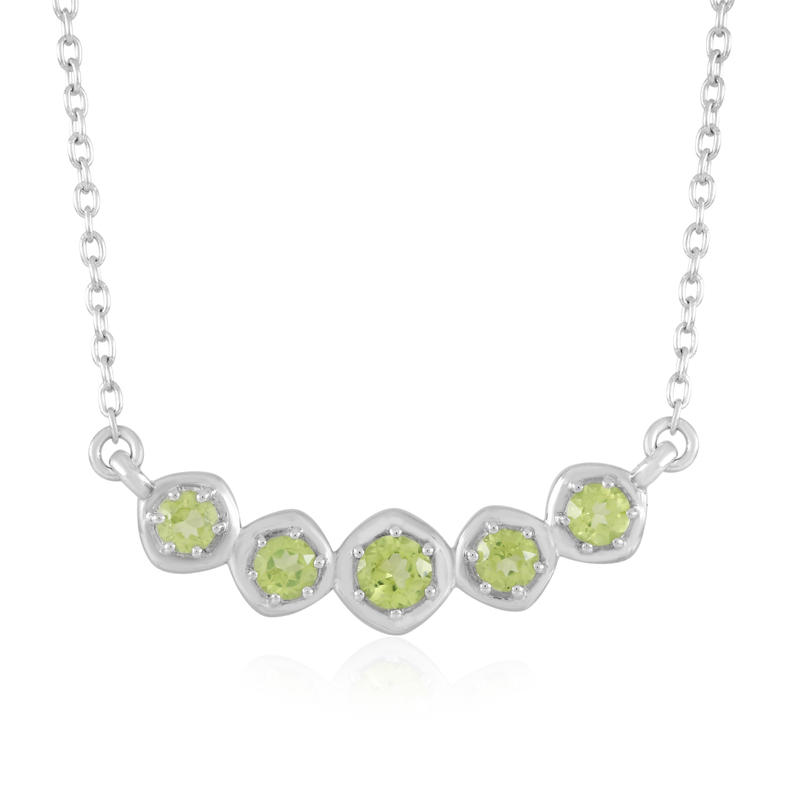 Peridot-Silbercollier