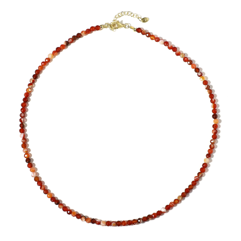 Karneol-Silberhalskette