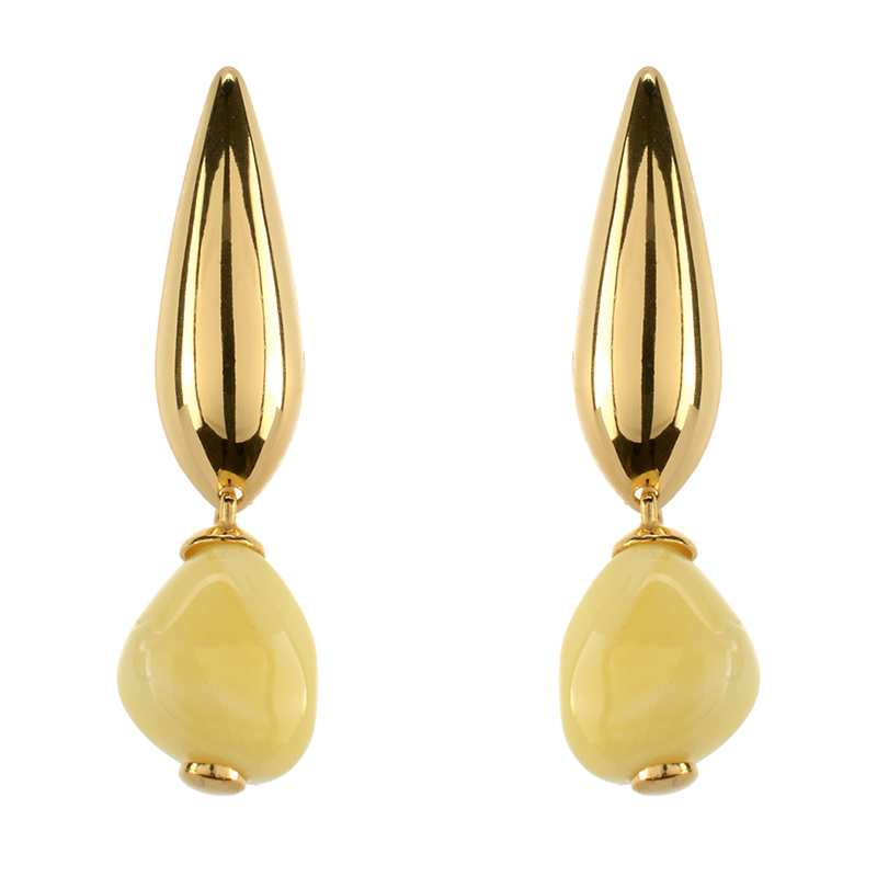 Baltischer Milky-Bernstein-Silberohrringe (dagen)