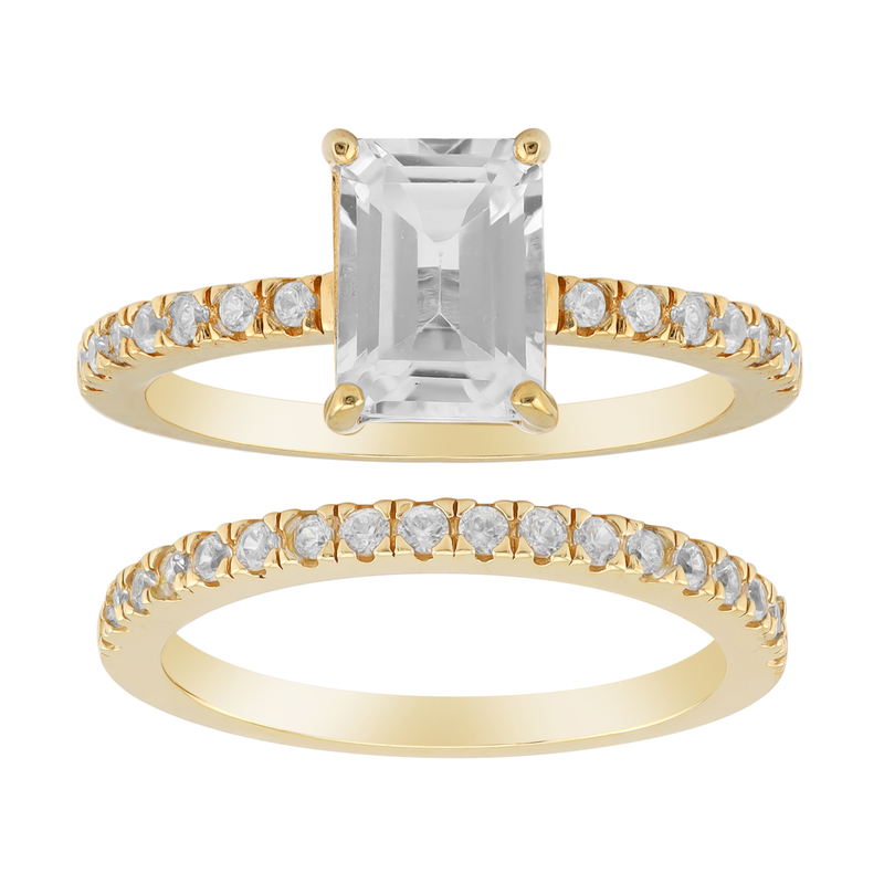 Weißer Topas-Silberringe