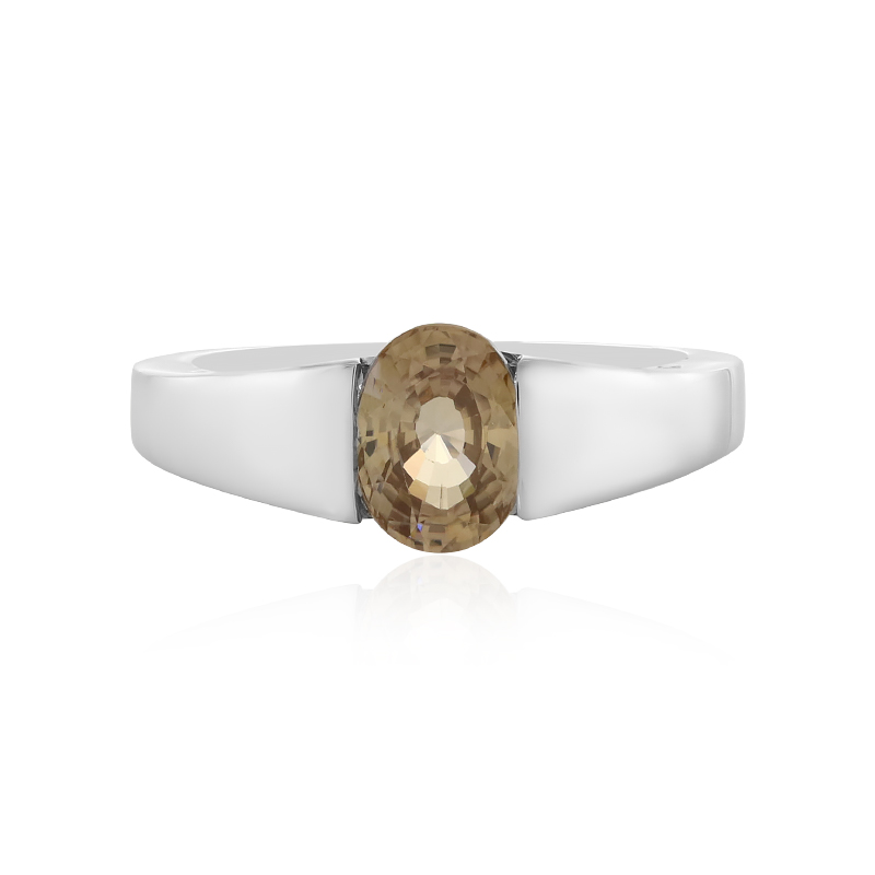 Kanariengelber Zirkon-Silberring