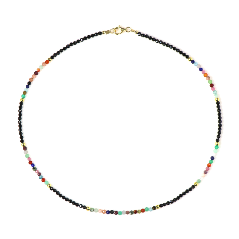 Edelstein-Silberhalskette