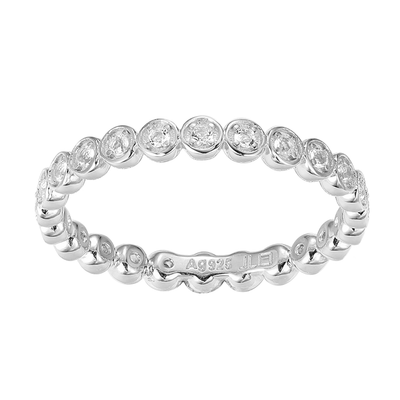 Weißer Topas-Silberring