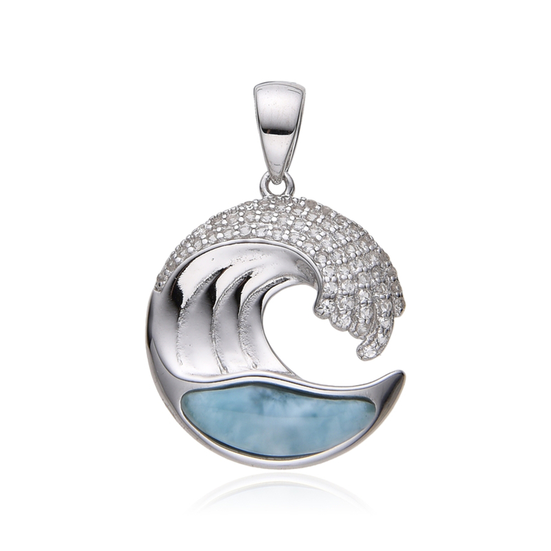 Larimar-Silberanhänger