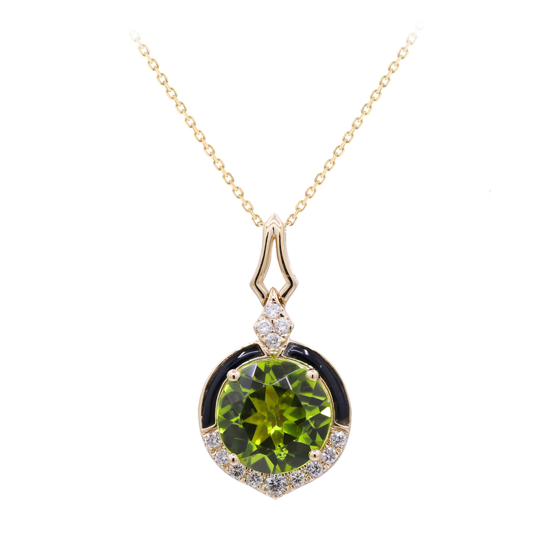 Dashihe-Peridot-Goldhalskette (CIRARI) Dashihe-Peridot-Goldhalskette (CIRARI)