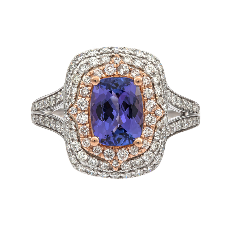 AAA-Tansanit-Goldring (CIRARI)