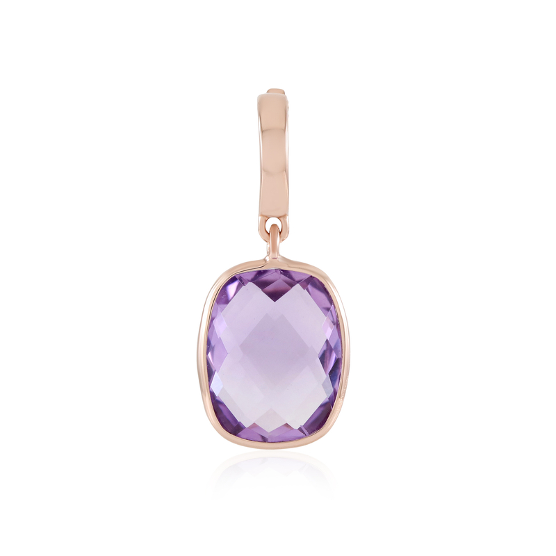 Lavendel-Amethyst-Silberanhänger