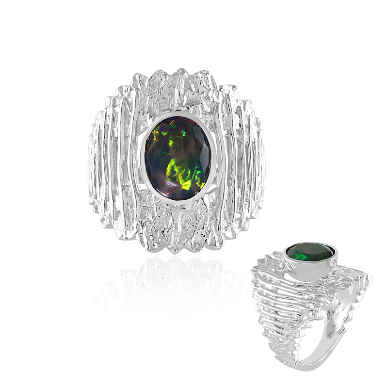 Mezezo-Opal-Silberring (de Melo)