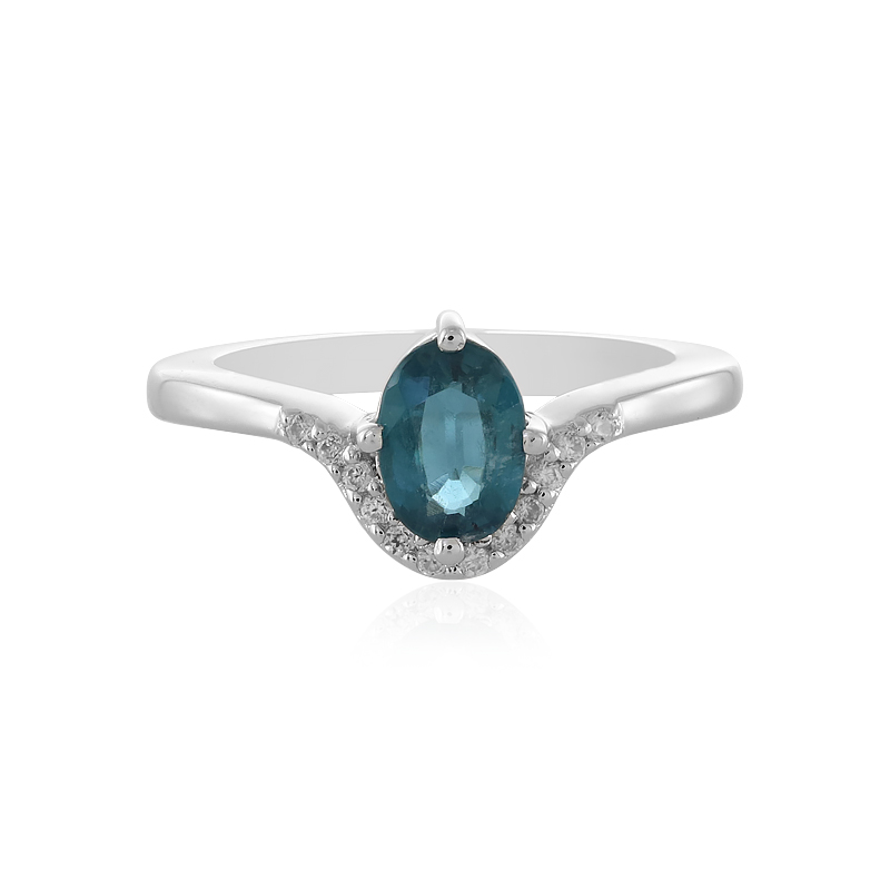 Petrol-Kyanit-Silberring