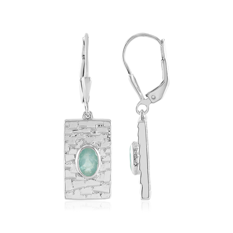 Grandidierit-Silberohrringe (SAELOCANA)