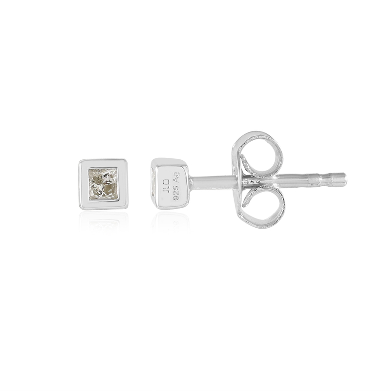 I3 (H) Diamant-Silberohrringe