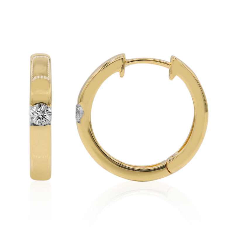 SI1 (G) Brillant-Goldohrringe (Annette)