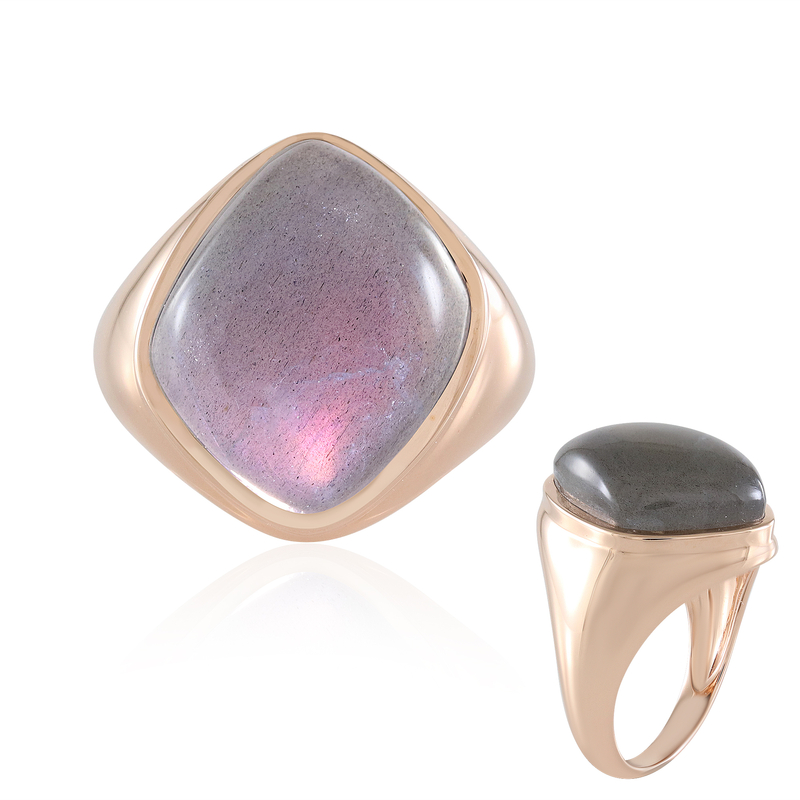 Purpurfarbener Maniry-Labradorit-Silberring (KM by Juwelo)