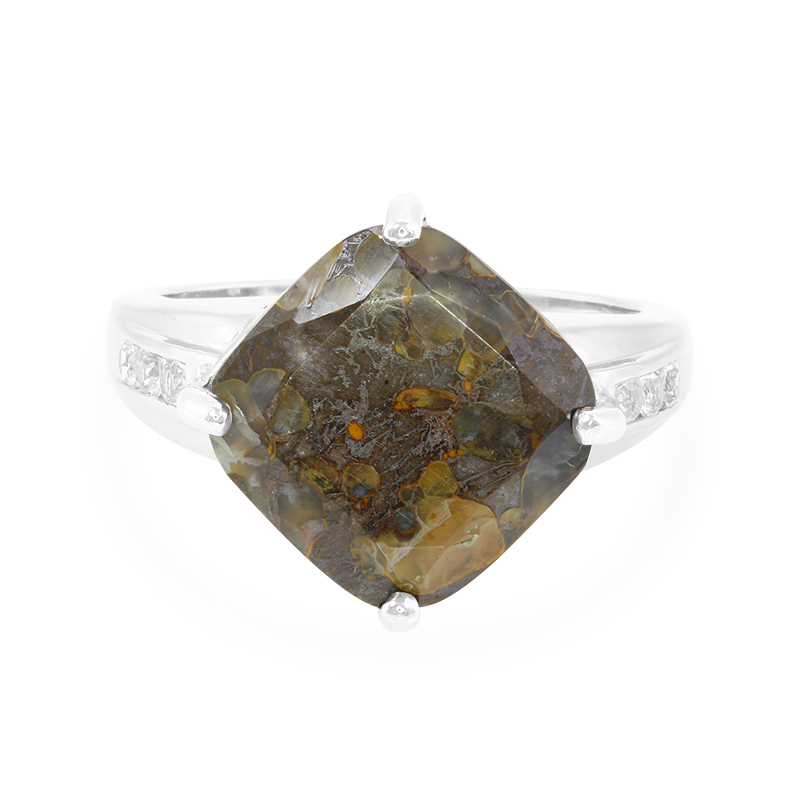 Dinosaurier-Quarz-Silberring