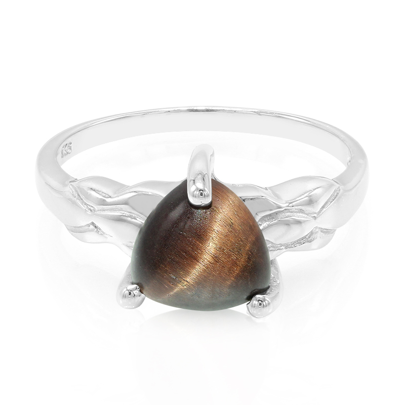 Rotes Tigerauge-Silberring