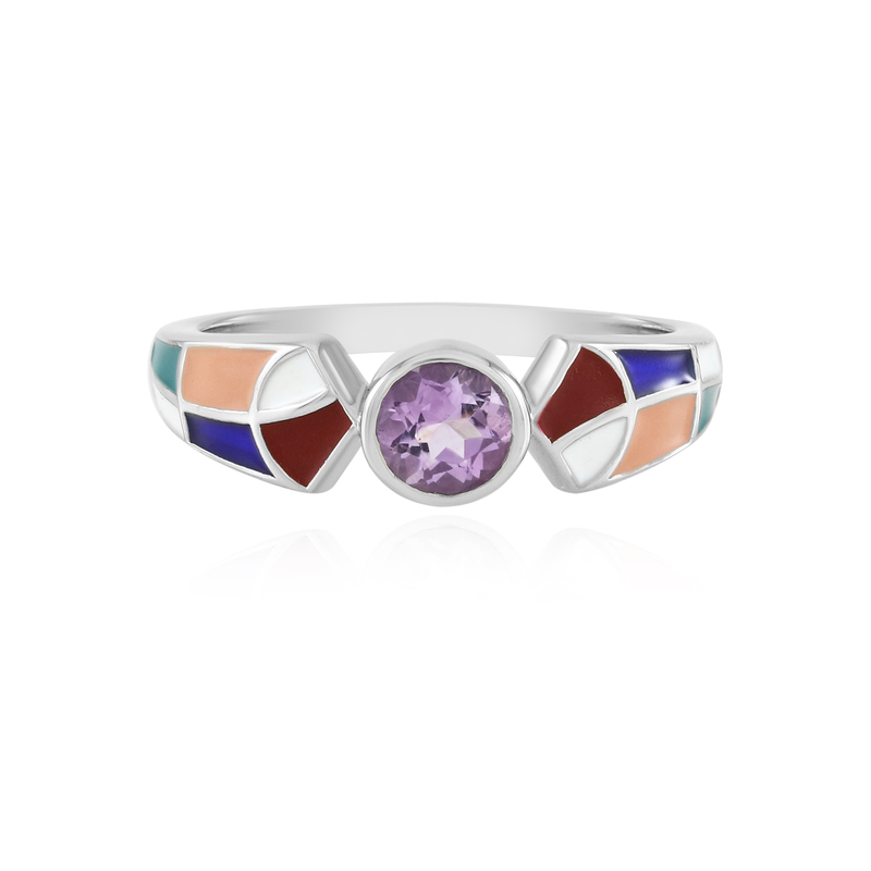 Lavendel-Amethyst-Silberring (SAELOCANA)