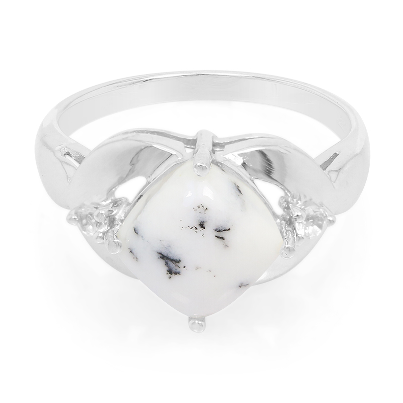 Dendriten-Achat-Silberring