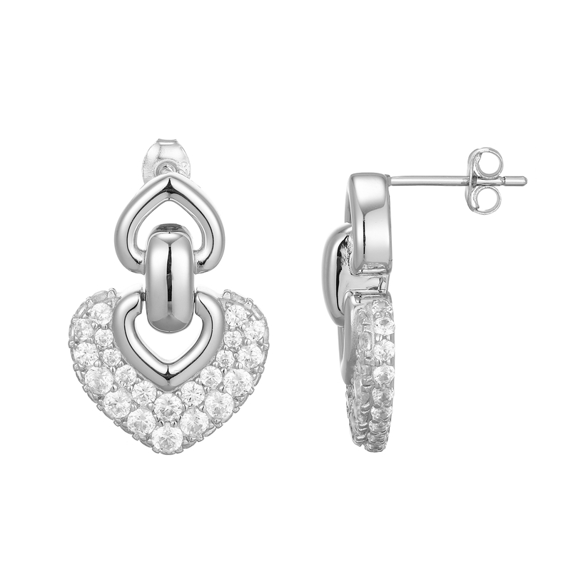 Zirkon-Silberohrringe (Adela Silber) Zirkon-Silberohrringe (Adela Silber)