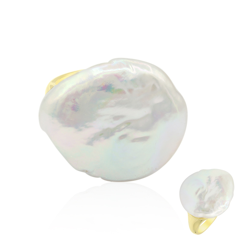 Süßwasserzuchtperlen-Silberring (TPC)