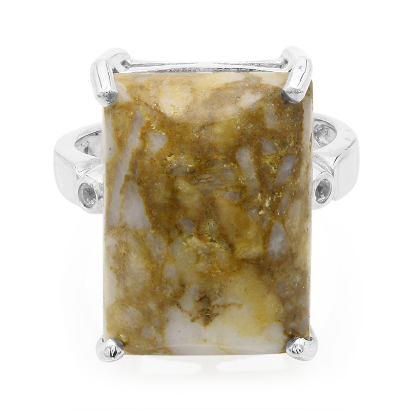 Dinosaurier-Quarz-Silberring