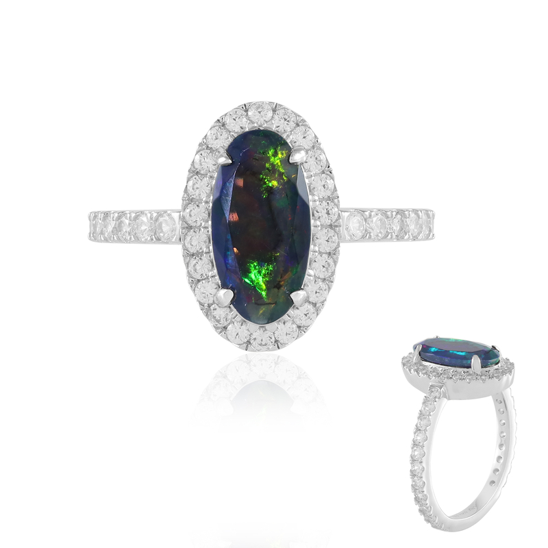 Mezezo-Opal-Silberring