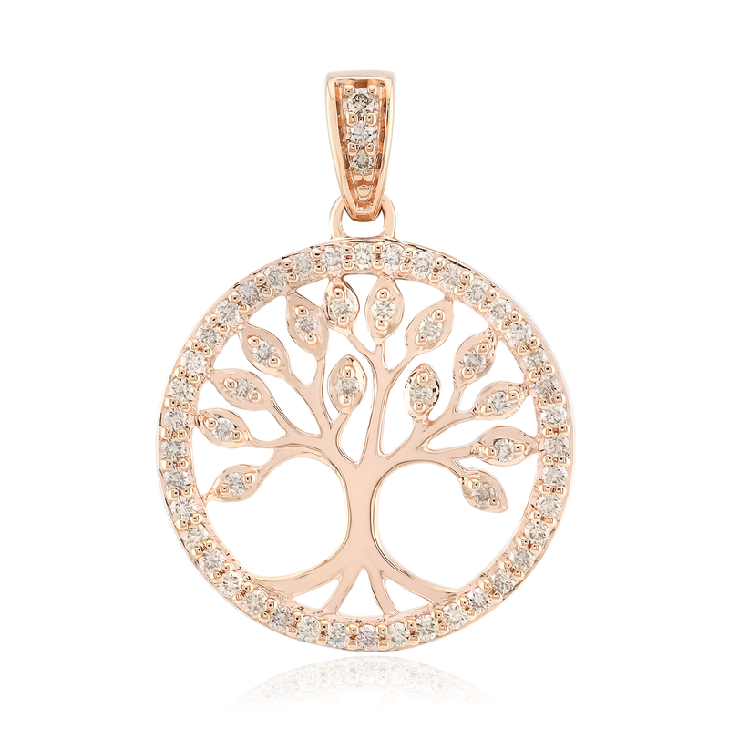 SI1 Argyle-Rose de France-Brillant-Goldanhänger (Annette)