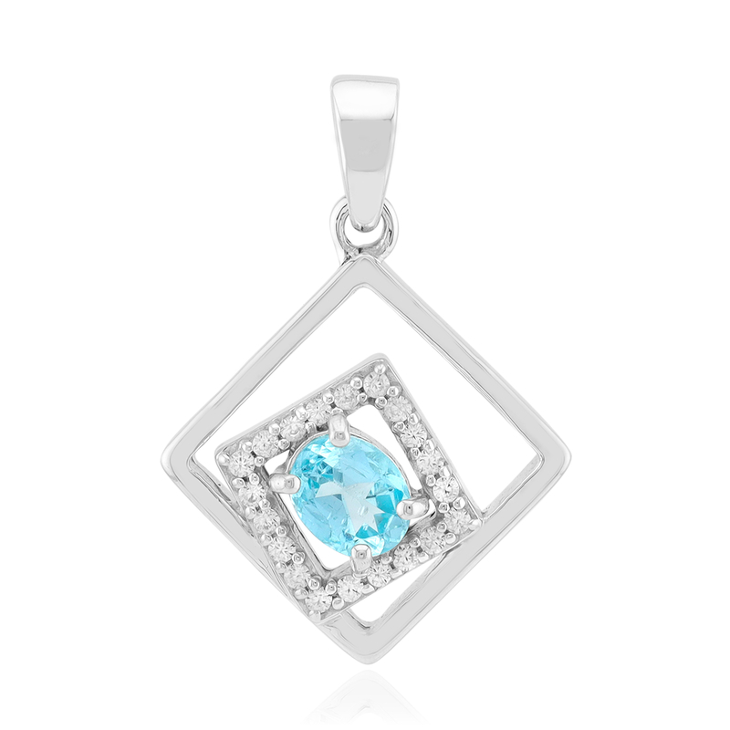 Blauer Apatit-Silberanhänger (Pallanova)