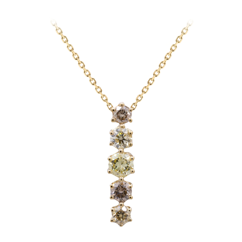 SI2 Fancy-Brillant-Goldhalskette (CIRARI)