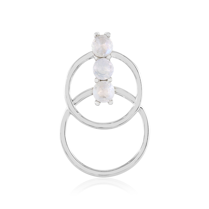 Regenbogen-Mondstein-Silberanhänger Regenbogen-Mondstein-Silberanhänger