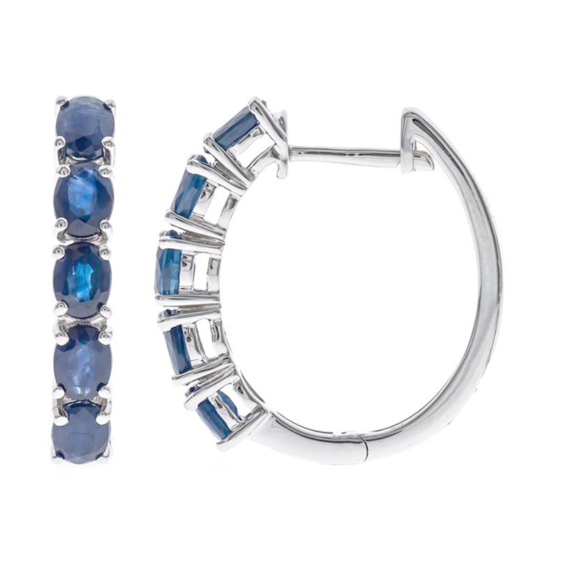 Blauer Ceylon-Saphir-Goldohrringe (CIRARI) Blauer Ceylon-Saphir-Goldohrringe (CIRARI)