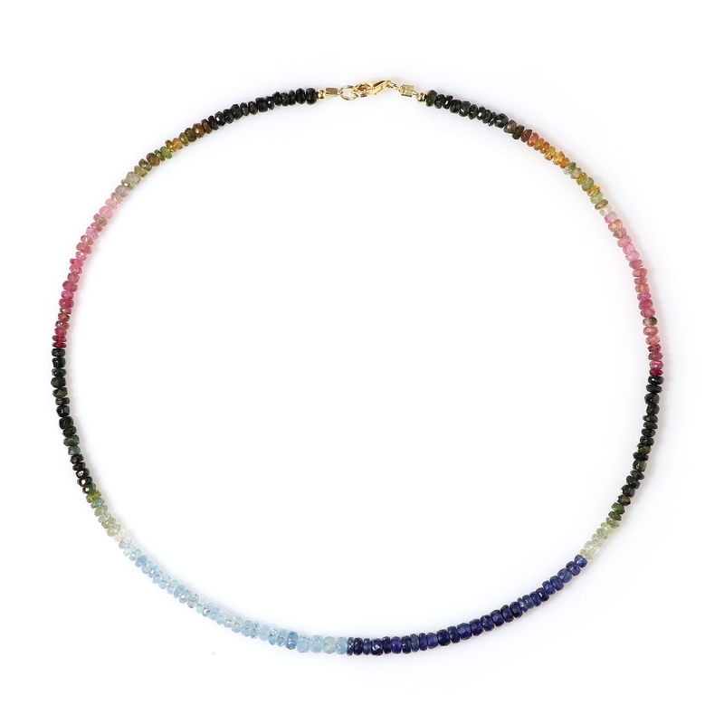 Edelstein-Silberhalskette Edelstein-Silberhalskette