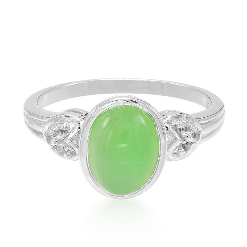 Kaiserlicher Chrysopras-Silberring