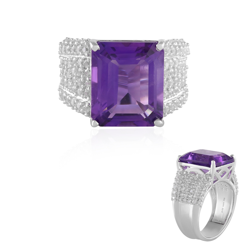 Sibirischer Amethyst-Silberring Sibirischer Amethyst-Silberring