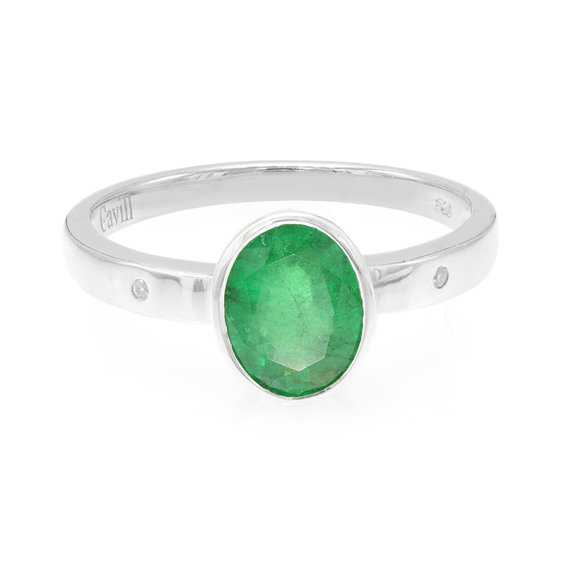 Bahia-Smaragd-Silberring Bahia-Smaragd-Silberring