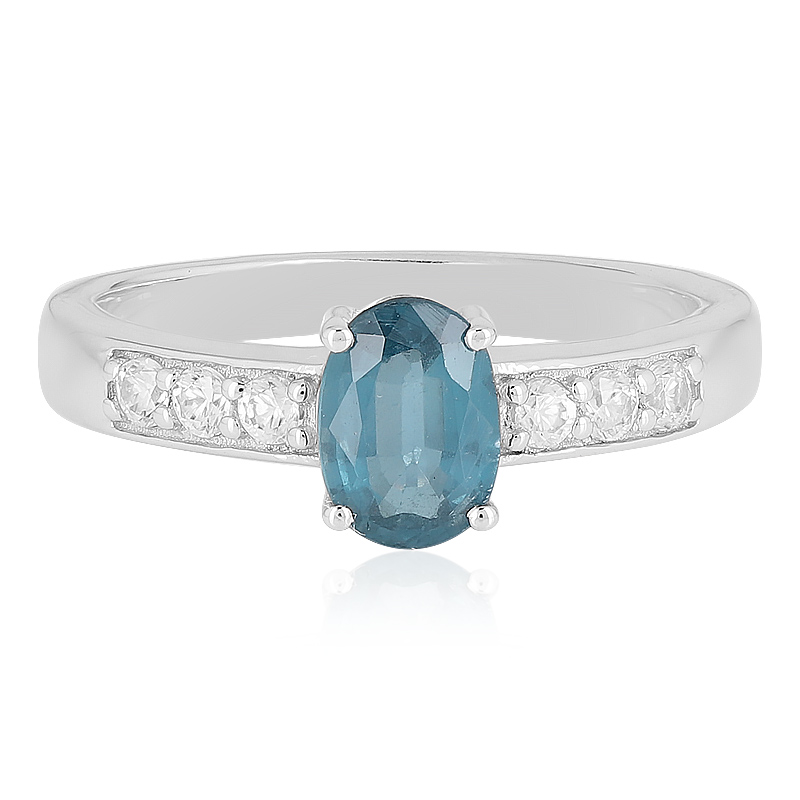 Petrol-Kyanit-Silberring