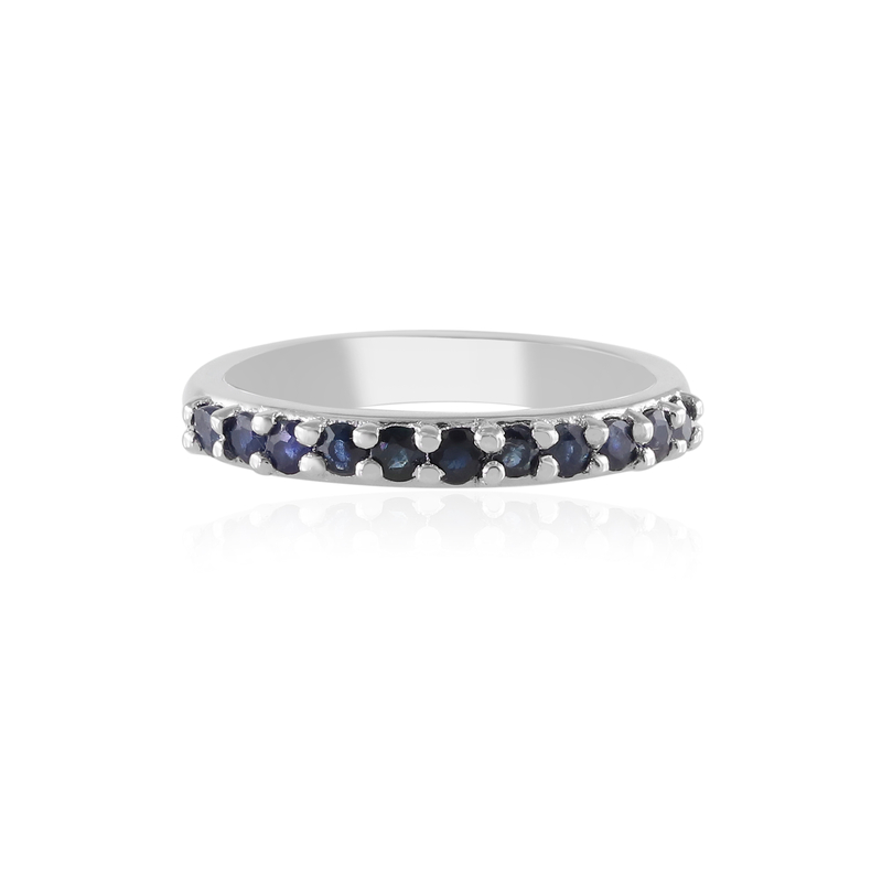 Blauer Saphir-Silberring