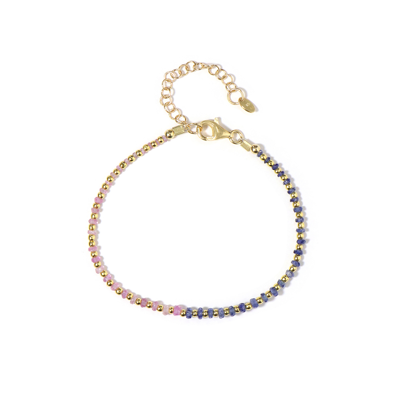 Edelstein-Silberarmband