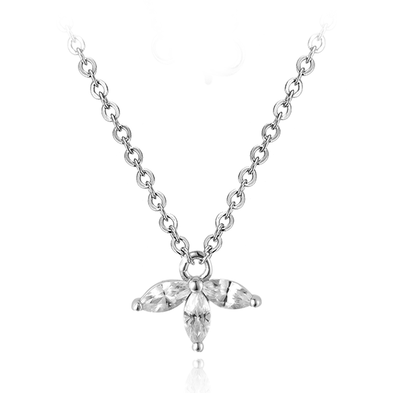 Zirkon-Silbercollier Zirkon-Silbercollier