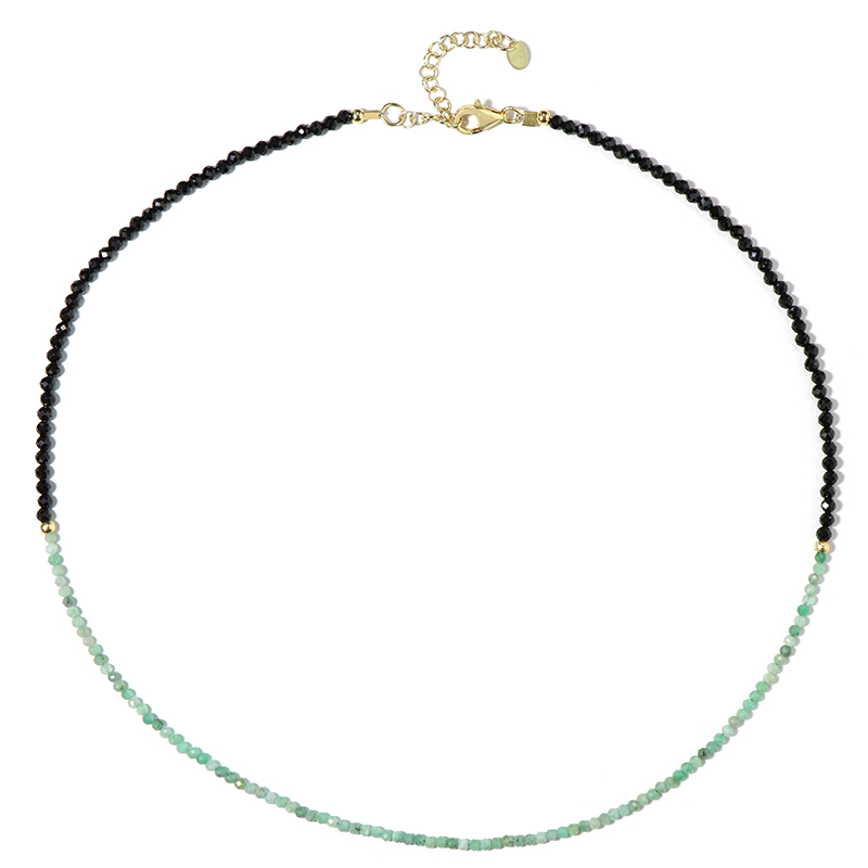 Edelstein-Silberhalskette Edelstein-Silberhalskette