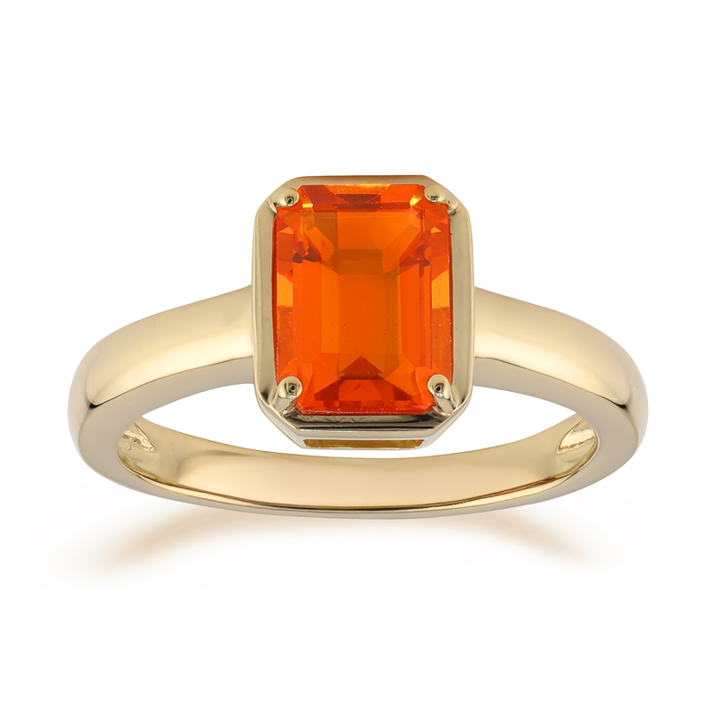 AAA-Mexikanischer Feueropal-Goldring