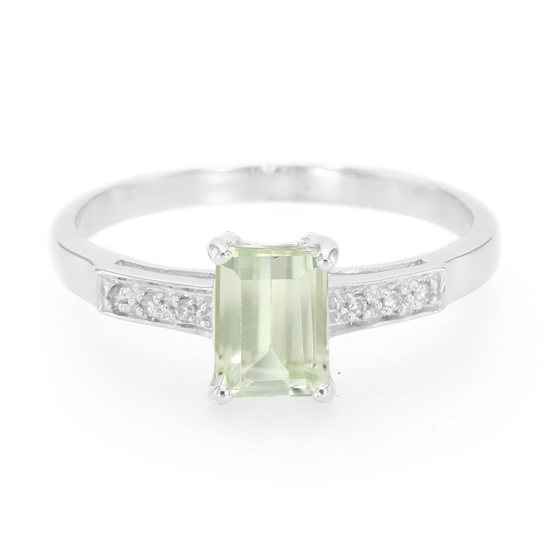 Kanariengelber Kunzit-Silberring