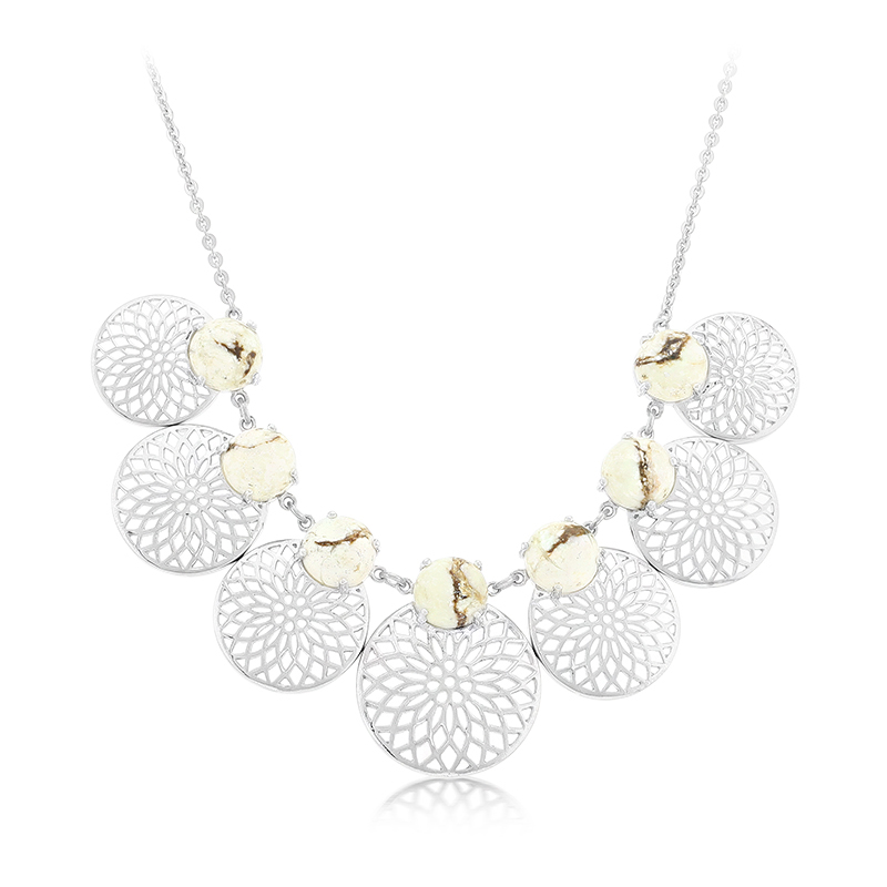 Magnesit-Silbercollier