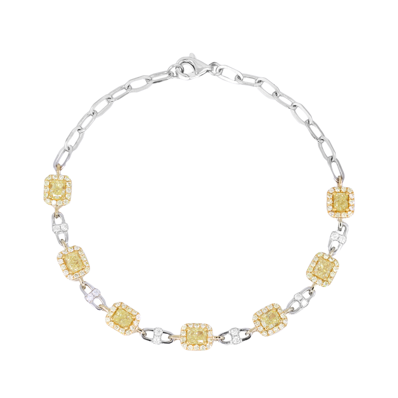 Gelber SI2 Brillant-Goldarmband (CIRARI)