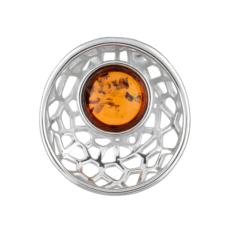 Baltischer Cognac-Bernstein-Silberanhänger (dagen)